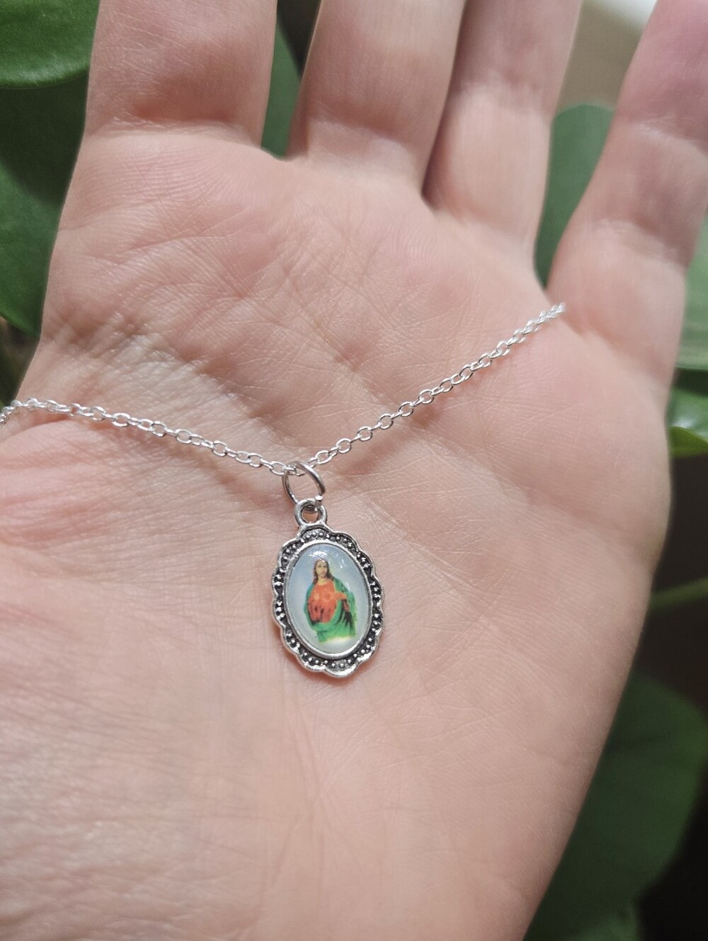 Vintage Sacred Heart of Jesus Necklace
